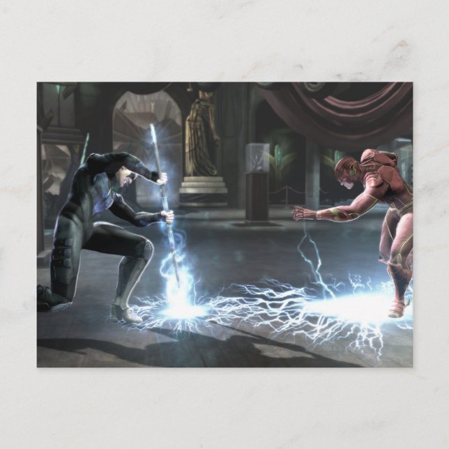 Screenshot: Nightwing gegen Blitz Postkarte (Vorderseite)