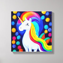 Screenshot Theme: Colorful Unicorn Leinwanddruck