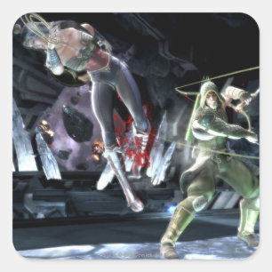 Screenshot: Wonder Woman vs Green Arrow Quadratischer Aufkleber