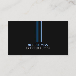 Screenwriter Business Card Blue Beams Visitenkarte