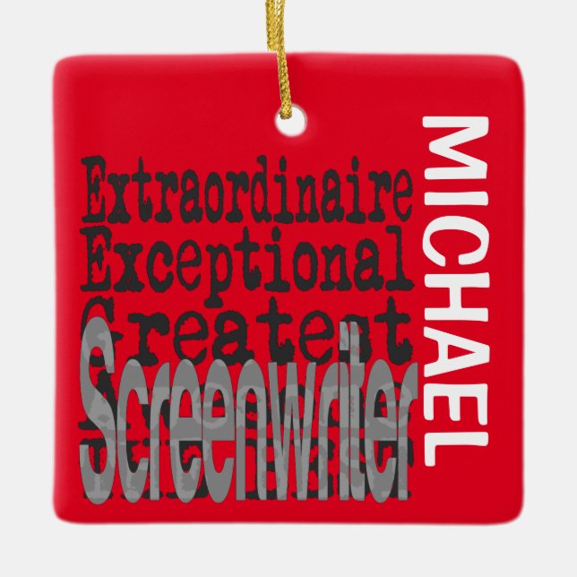 Screenwriter Extraordinaire CUSTOM Keramikornament (Vorderseite)