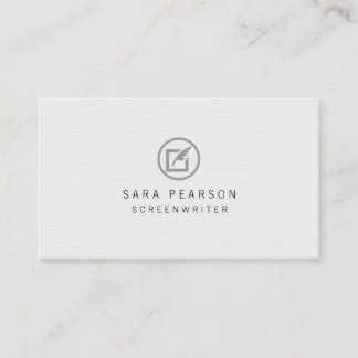 Screenwriter Paper Quill Icon Publishing Visitenkarte