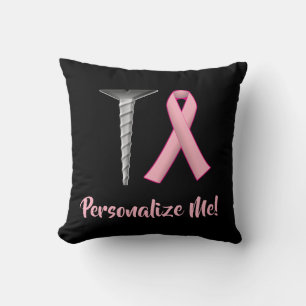 Screw Breast Cancer! Überlebende Spaß Keuchkissen Kissen