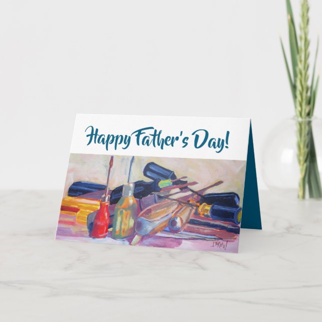 Screw Driver Toolbox Happy Vatertag Karte (Vorderseite)