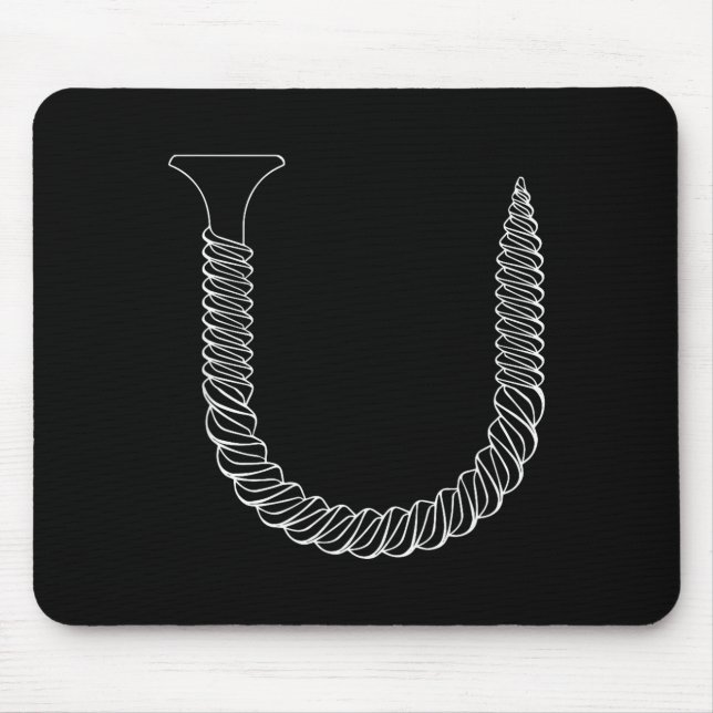 Screw Shaped U - Funny Tool Insul  Mousepad (Vorne)