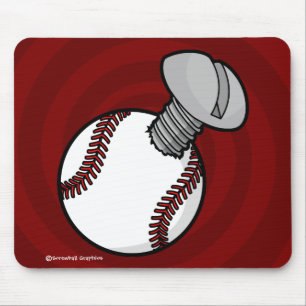 Screwball-Mauspad (Spirale Rot BG) Mousepad