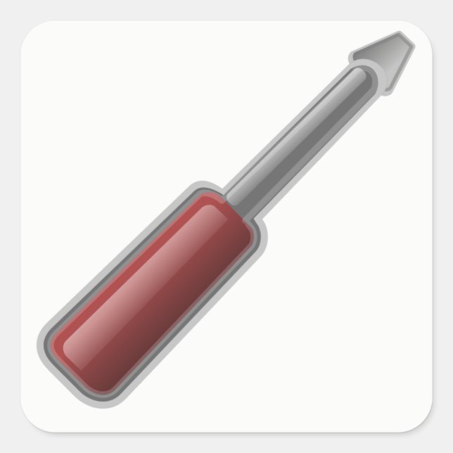 Screwdriver Quadratischer Aufkleber (Vorderseite)