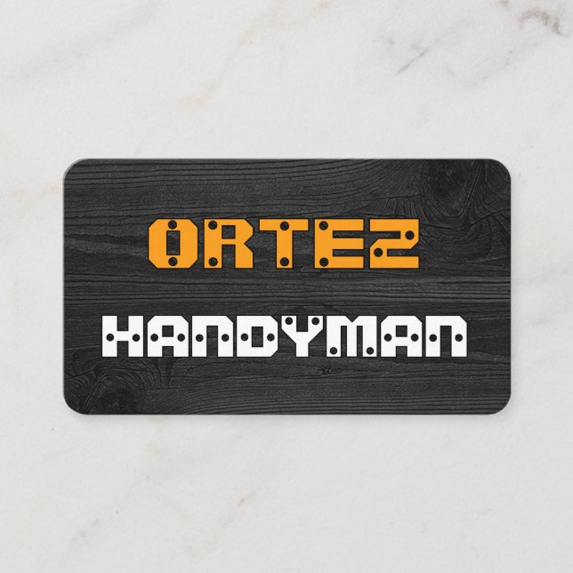 Screwed In Panel Your Name Visitenkarte (Vorderseite)