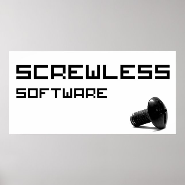 ScrewLess-Software-Logo Poster (Vorne)