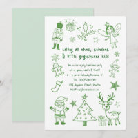 Scribbble Art Glitzer Green Kids Weihnachts-Party