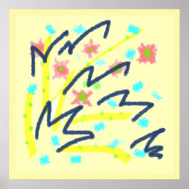 Scribble Buds Art Poster Print Wedding Zuhause Off