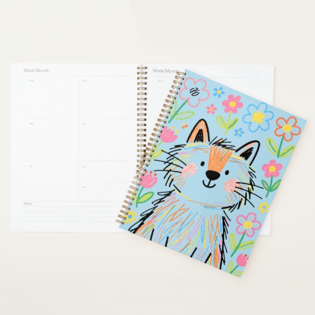 Scribble Cat Planer Blau (Anzeige)