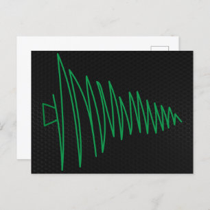 Scribble Christmas Tree Postcard Postkarte