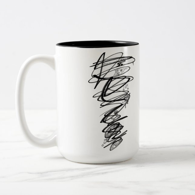 Scribble Doodle Rebel Tasse (Links)