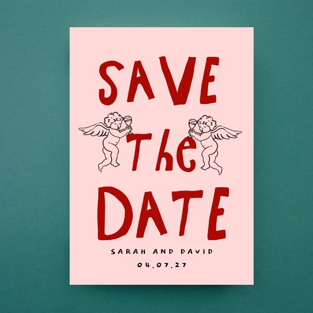 Scribble Funny Doodle Save-the-Date-Einladung Einladung (Von Creator hochgeladen)
