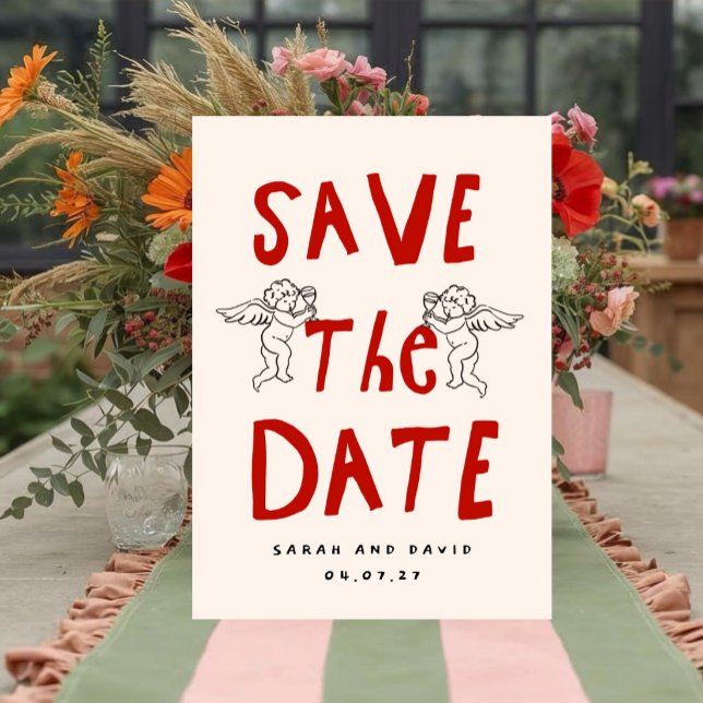 Scribble Funny Doodle Save the date Invitation Einladung (Von Creator hochgeladen)