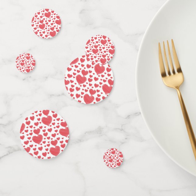 Scribble Hearts Konfetti (Gruppe)