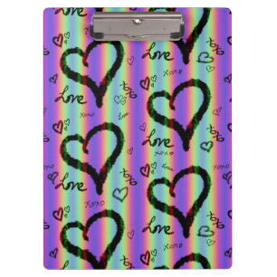Scribble-Liebe Xoxo Heart Strip Zwischenablage Klemmbrett