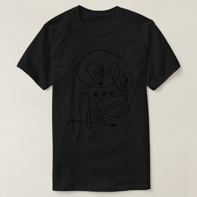 Scribble moderne Kunst niedlicher Stil voranschrei T-Shirt (Design vorne)