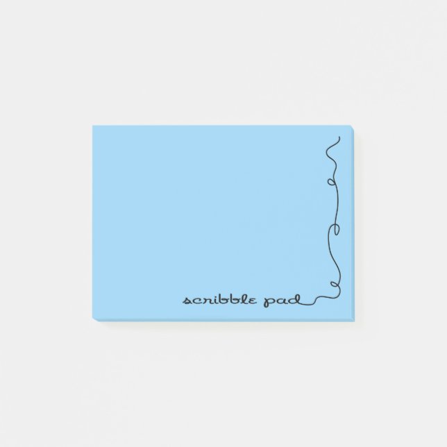 Scribble Pad Blue Post-it Klebezettel (Vorderseite)