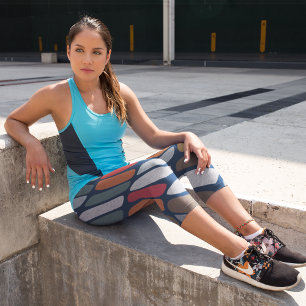 Scribble Pebbles Capri Leggings