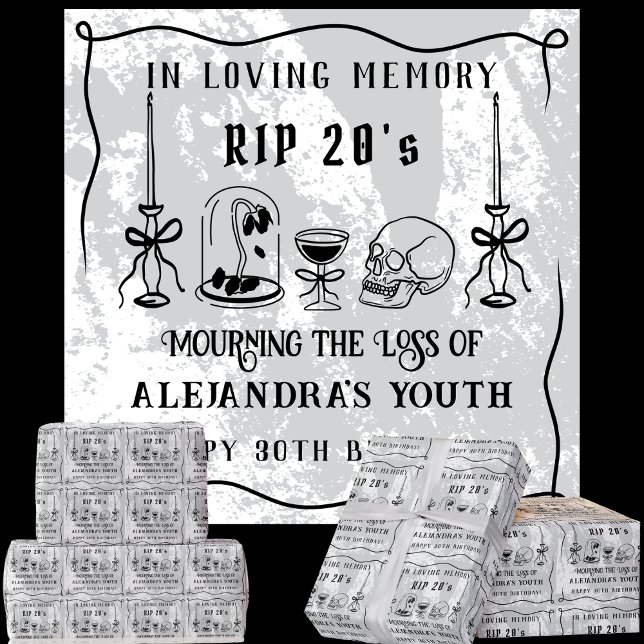 Scribble RIP 20 Tote für meine Jugend 30. Geburtst Geschenkpapier (Von Creator hochgeladen)