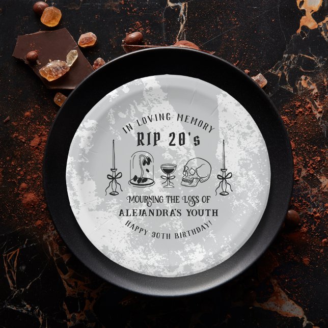 Scribble RIP 20 Tote für meine Jugend 30. Geburtst Pappteller (Von Creator hochgeladen)