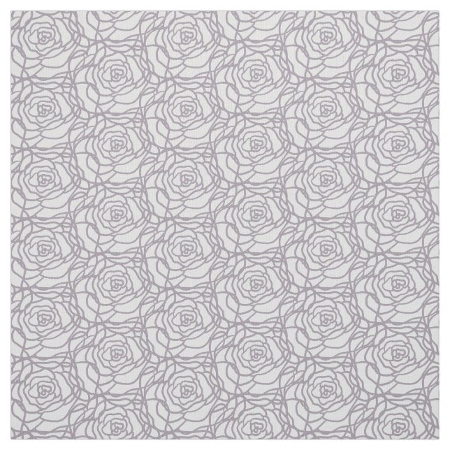 Scribble Rose Handgezeichnetes elegantes Muster Stoff (Muster)