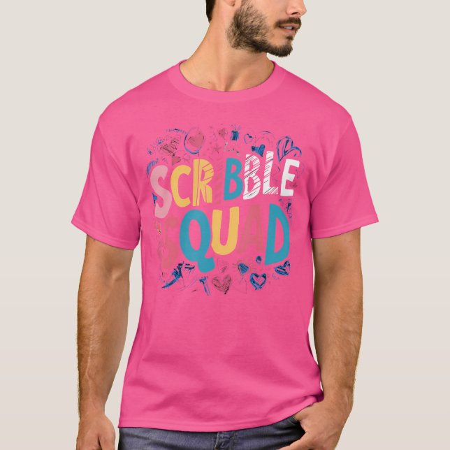 Scribble Squad Funny Sketching Fan Zeichnend Kostü T-Shirt (Vorderseite)