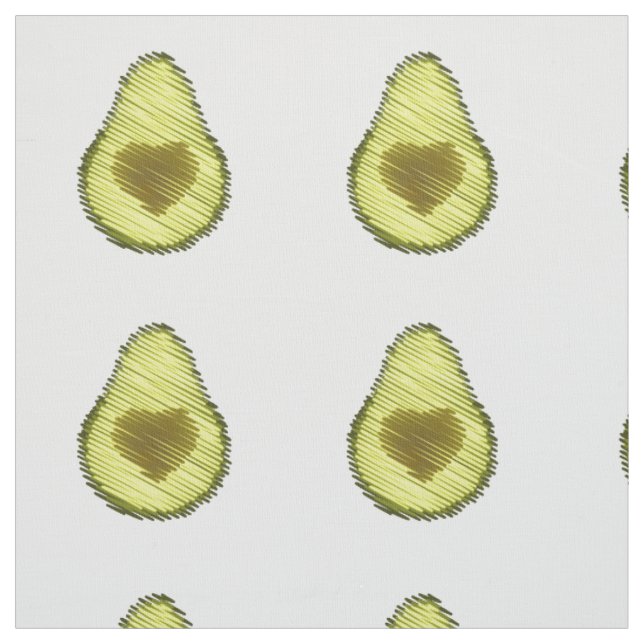 Scribbled Avocado Liebe Stoff (Muster)