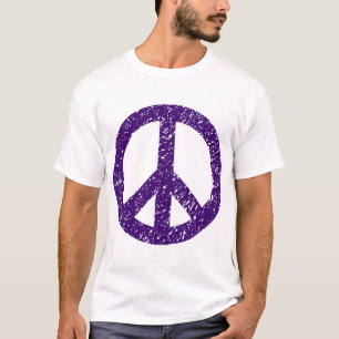 Scribbled Peace Symbol - DP Lila T-Shirt
