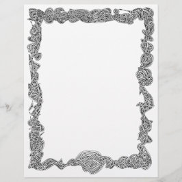 Scribbleprint Border Letterhead - Schwarz
