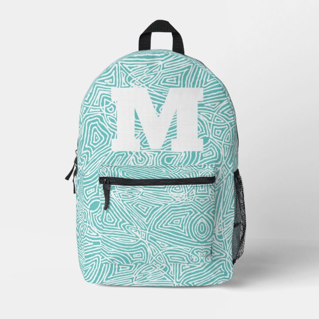 Scribbleprint Initial Backpack Bedruckter Rucksack (Vorderseite)
