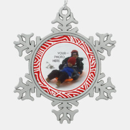 Scribbleprint Schneeflocke Schneeflocken Zinn-Ornament