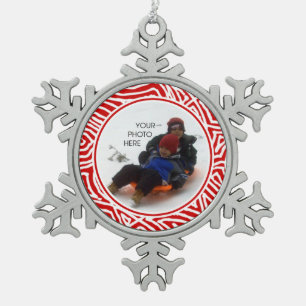 Scribbleprint Schneeflocke Schneeflocken Zinn-Ornament