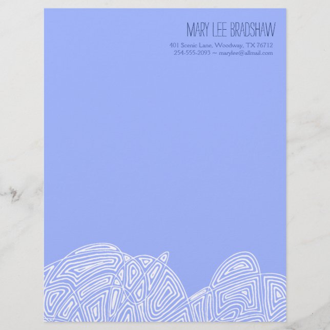 Scribbleprint Waves Letterhead Briefbogen (Vorderseite)