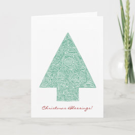 Scribbleprint Weihnachtsbaum Feiertagskarte