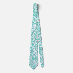 Scribbleprints Aquamarin Neck Tie Krawatte