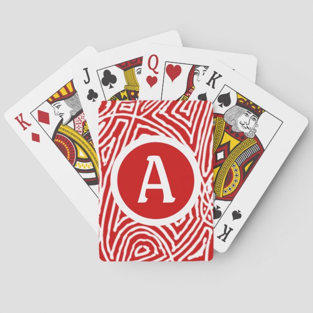 Scribbleprints Initial Spielkarten (Rückseite)