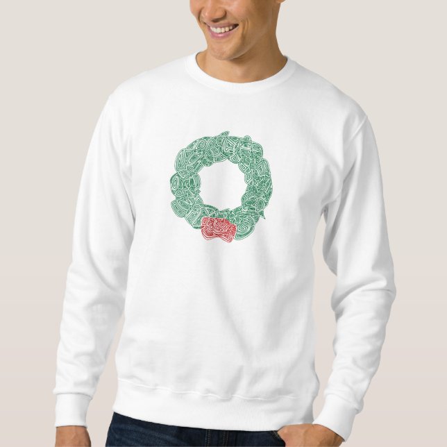 Scribbleprints WeihnachtsKranz Sweatshirt (Vorderseite)