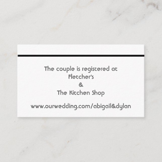 "Scribbles" - Hochzeitskarten Begleitkarte (Vorderseite)