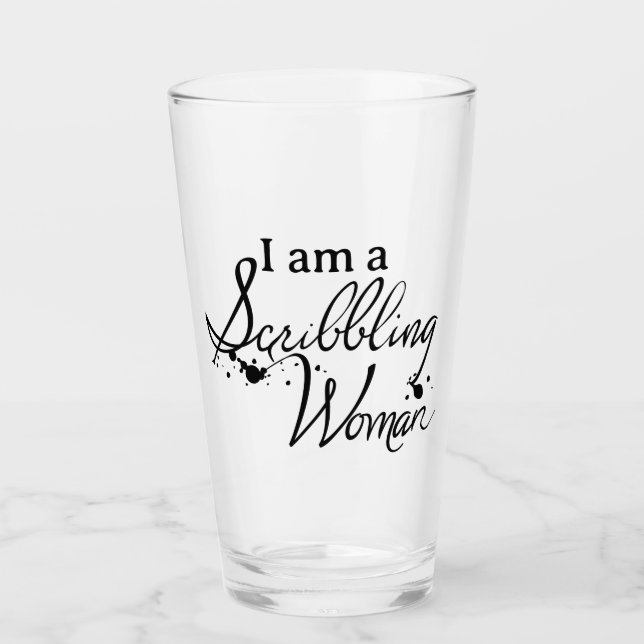 Scribbling Woman Water Tumbler (Vorderseite)