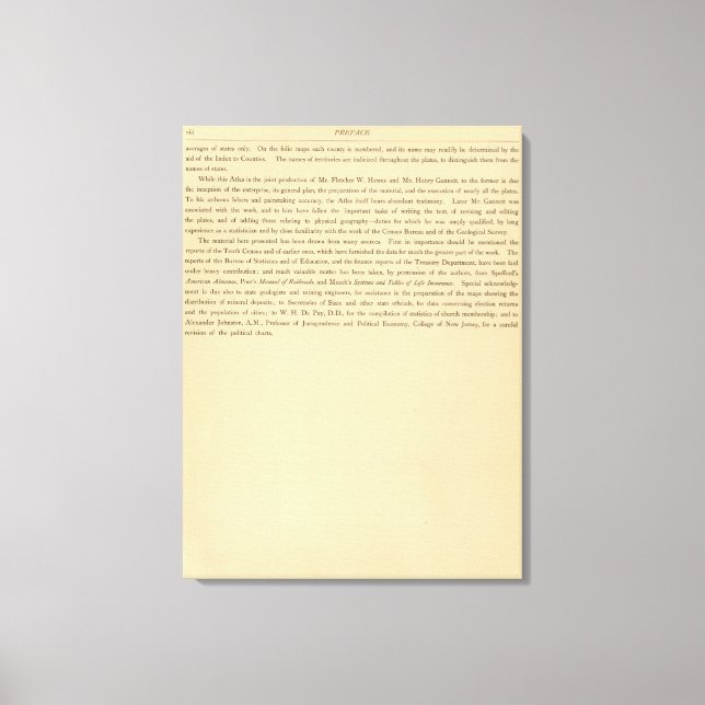 Scribners statistischer Atlas Leinwanddruck (Vorderseite)