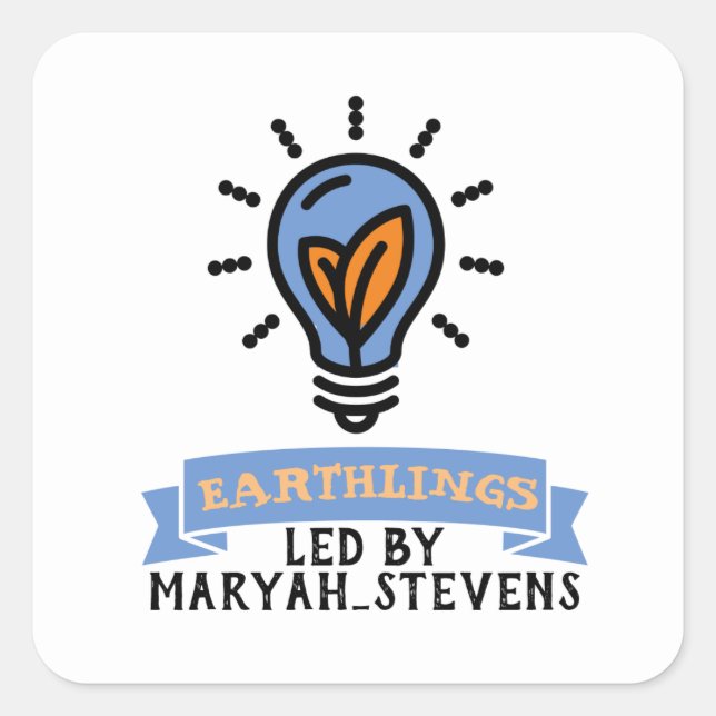 Scrimo Team Erdkleber Quadratischer Aufkleber (Vorderseite)