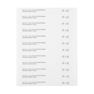 Script 24x Custom DIY Thin Wedding Rücksendeadress