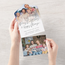 Script 2 Foto Empfänger Anschrift Weihnachtskarte All In One Einladung