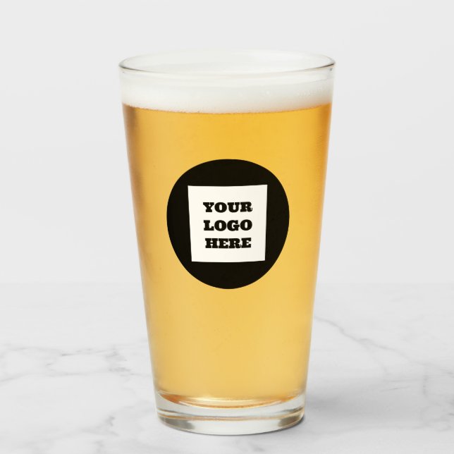 Script-Beer für personalisierte Logos Glas (Vorne (Gefüllt))