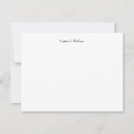 Script Beruflich Elegante Einfache Note Card Mitteilungskarte