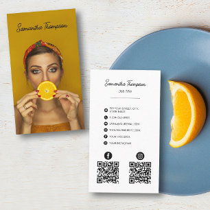 Script Beruflich Fotografie 2 QR Codes Visitenkarte