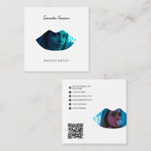 Script Beruflich Makeup Artist 2 Foto Lippen Quadratische Visitenkarte